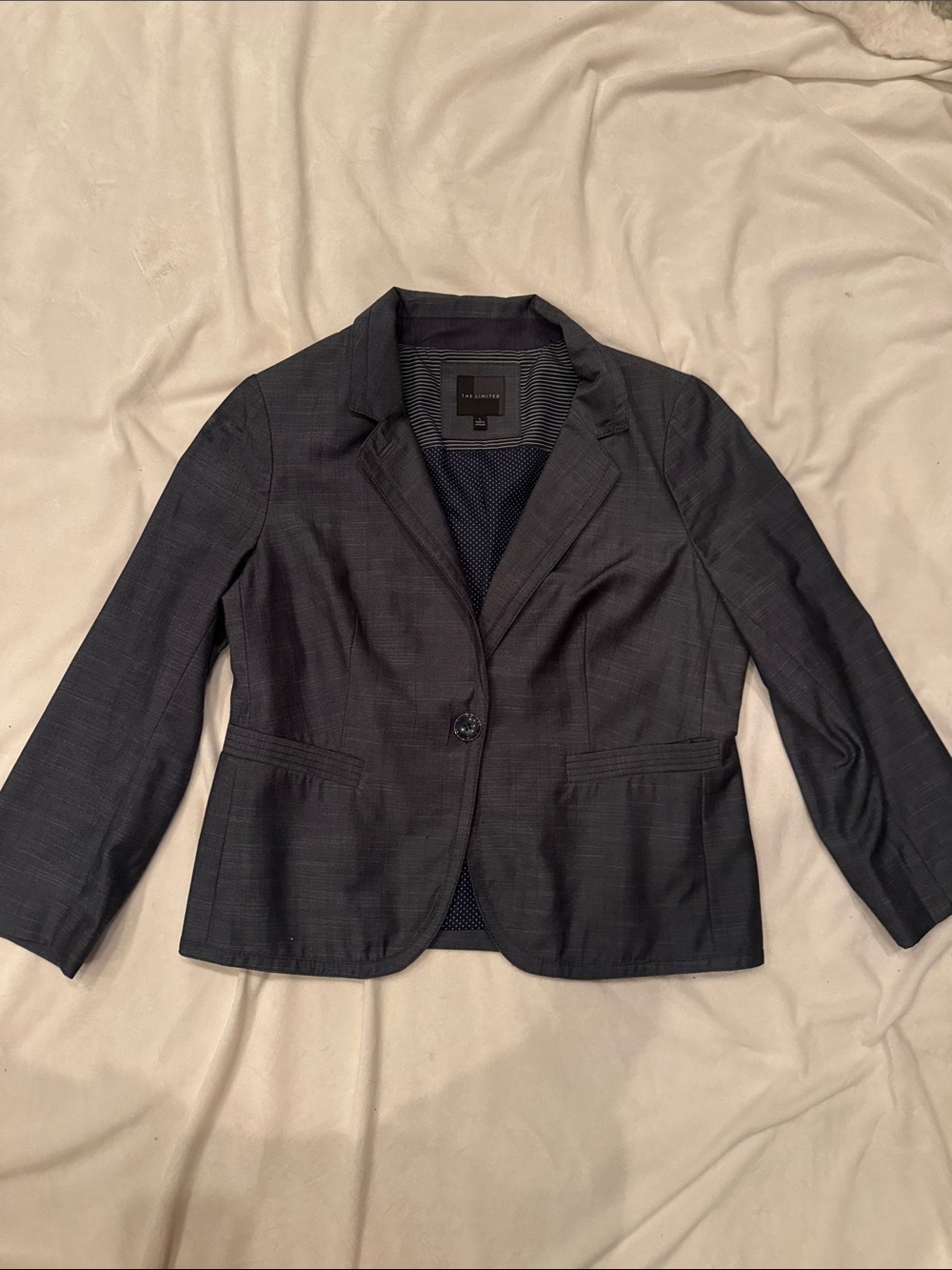 The Limited Women's Navy Single-Button Blazer Jacket